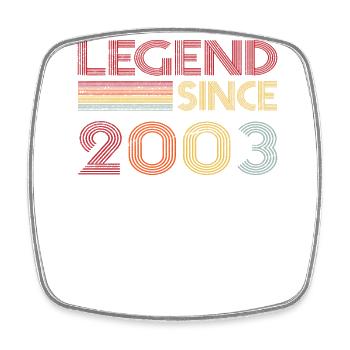 2003 Geburtstag Legend since Retro Vintage - Viereckiger Kühlschrankmagnet - Weiß - Vorne