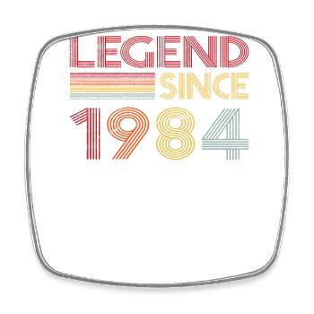 1984 Geburtstag Legend since Retro Vintage - Viereckiger Kühlschrankmagnet - Weiß - Vorne