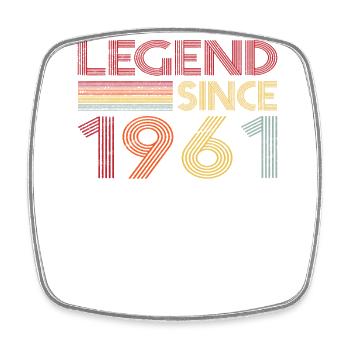 1961 Geburtstag Legend since Retro Vintage - Viereckiger Kühlschrankmagnet - Weiß - Vorne
