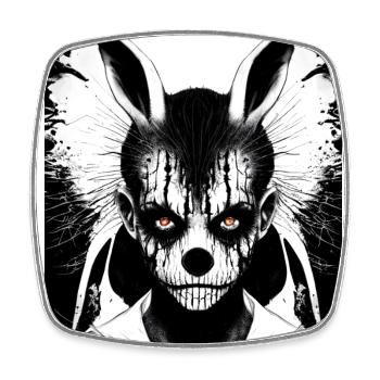 Horror Fan Motiv Totenköpfe Horrorfilm Death Metal - Viereckiger Kühlschrankmagnet - Weiß - Vorne