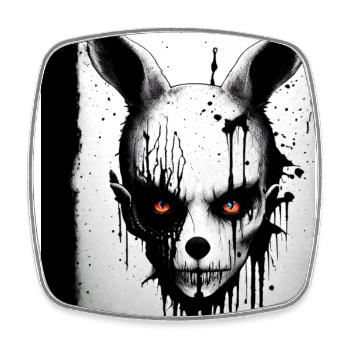 Death Metal Horror Fan Artwork Totulls Skull Art G - Viereckiger Kühlschrankmagnet - Weiß - Vorne
