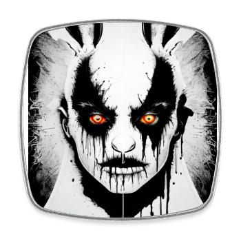 Death Metal Horror Fan Artwork Totulls Skull Art G - Viereckiger Kühlschrankmagnet - Weiß - Vorne