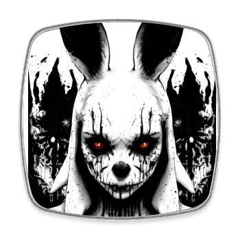 Death Metal Horror Fan Artwork Totulls Skull Art G - Viereckiger Kühlschrankmagnet - Weiß - Vorne