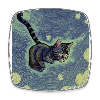 Surrealer Impressionismus Katzenimpressionismus Katzen Pa - Viereckiger Kühlschrankmagnet - Weiß - Vorne