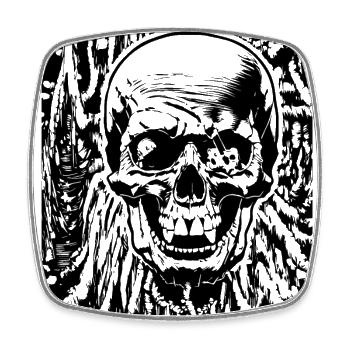 Pirate Fan Skull Pirates Skulls Buccaneer Sailing - Square fridge magnet - white - Front