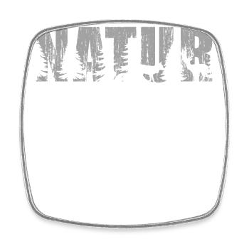 Natur - Viereckiger Kühlschrankmagnet - Weiß - Vorne