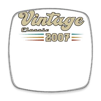 2007 Anniversaire Vintage Classic - Magnet carré - blanc - Devant