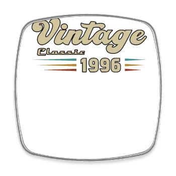 1996 Geburtstag Vintage Classic - Viereckiger Kühlschrankmagnet - Weiß - Vorne