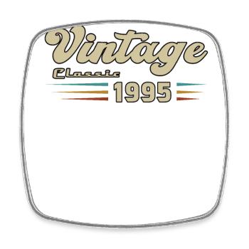 1995 Geburtstag Vintage Classic - Viereckiger Kühlschrankmagnet - Weiß - Vorne