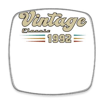 1992 Anniversaire Vintage Classic - Magnet carré - blanc - Devant