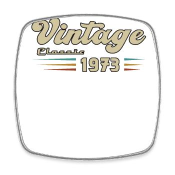 1973 Geburtstag Vintage Classic - Viereckiger Kühlschrankmagnet - Weiß - Vorne