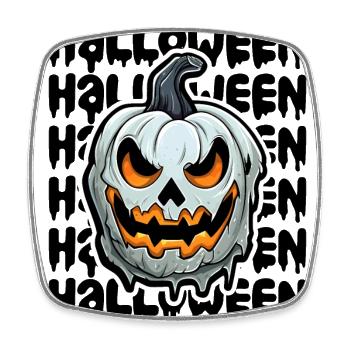 Halloween design creepy for the next party - Square fridge magnet - white - Front