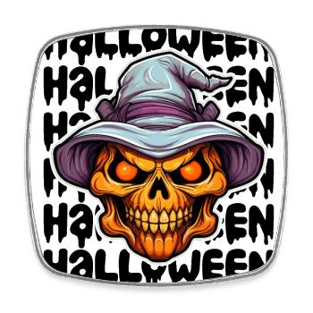 Halloween design creepy for the next party - Square fridge magnet - white - Front