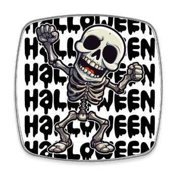 Halloween design creepy for the next party - Square fridge magnet - white - Front