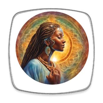 Colorful Shaman Design - Square fridge magnet - white - Front