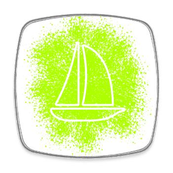 Sailing Yacht Sailboat Sailing Ship Sailing Crew Captain - Square fridge magnet - white - Front