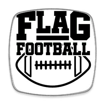 Flag Football - Square fridge magnet - white - Front