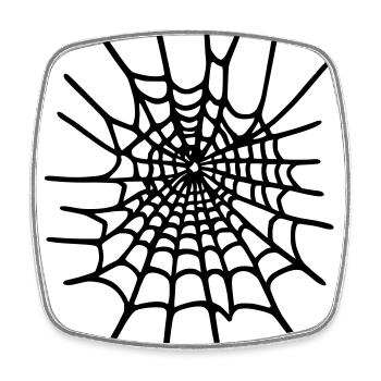 Spinnennetz Halloween - Viereckiger Kühlschrankmagnet - Weiß - Vorne