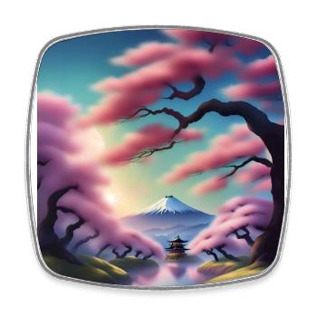 Fuji mountain in Japan - Square fridge magnet - white - Front