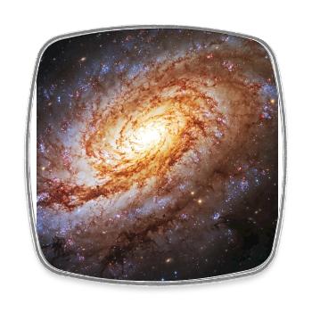 Galaxy Universe - Square fridge magnet - white - Front