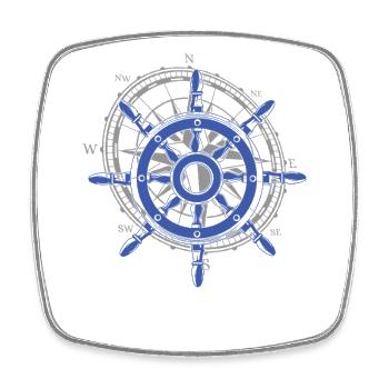4 Capitaine Sailor Windrose - Magnet carré - blanc - Devant