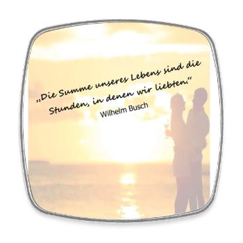 Stunden der Liebe - Viereckiger Kühlschrankmagnet - Weiß - Vorne