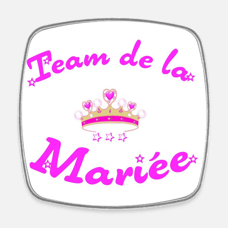 team de la mariée - Magnet carré - blanc