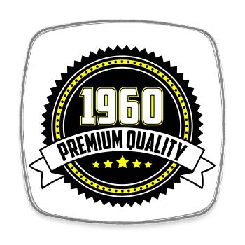 Colors can be changed | 1960 Emblem Premium Quality - Square fridge magnet - white - Front