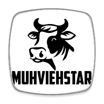 Muhviehstar | Farbe änderbar - Viereckiger Kühlschrankmagnet - Weiß - Vorne