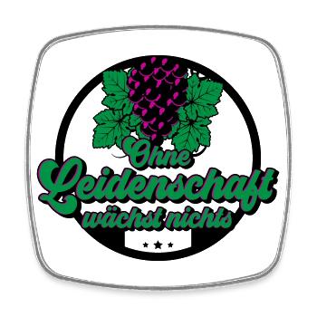 Wein Weinflasche Leidenschaft | Farben änderbar - Viereckiger Kühlschrankmagnet - Weiß - Vorne