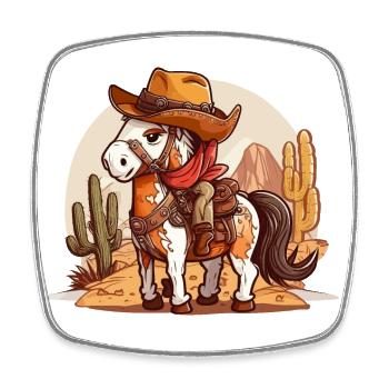 Equine Adventurer - Square fridge magnet - white - Front