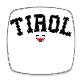 Tirol Herz Schrift - Viereckiger Kühlschrankmagnet - Weiß - Vorne