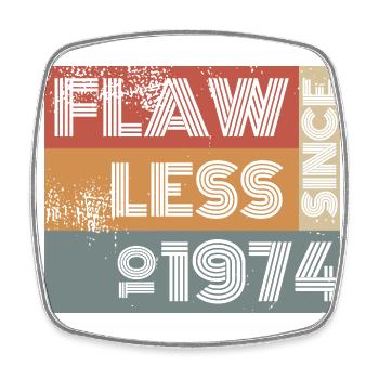 50th Birthday Flawless since 10/1974 - Square fridge magnet - white - Front