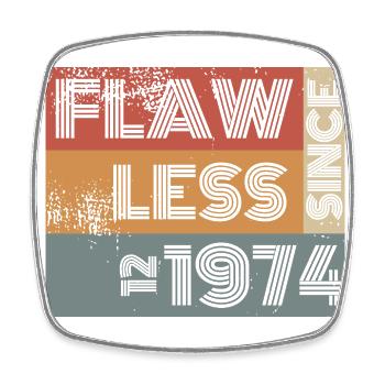 50th Birthday Flawless since 12/1974 - Square fridge magnet - white - Front