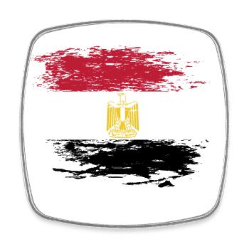 Egypt flag used - Square fridge magnet - white - Front