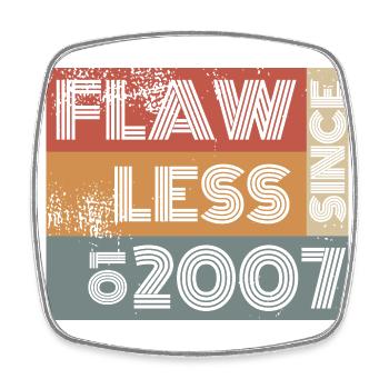 18th Birthday Flawless since 01/2007 - Square fridge magnet - white - Front