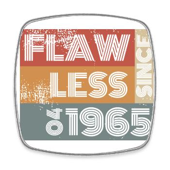 60th Birthday Flawless since 04/1965 - Square fridge magnet - white - Front