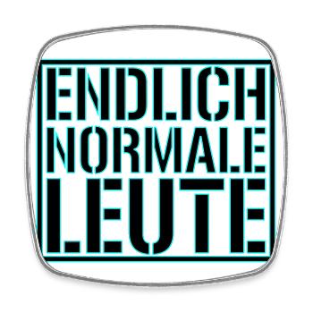 Endlich Normale Leute | Farben änderbar - Viereckiger Kühlschrankmagnet - Weiß - Vorne