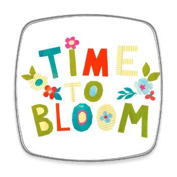 Temps de floraison - Magnet carré - blanc - Devant