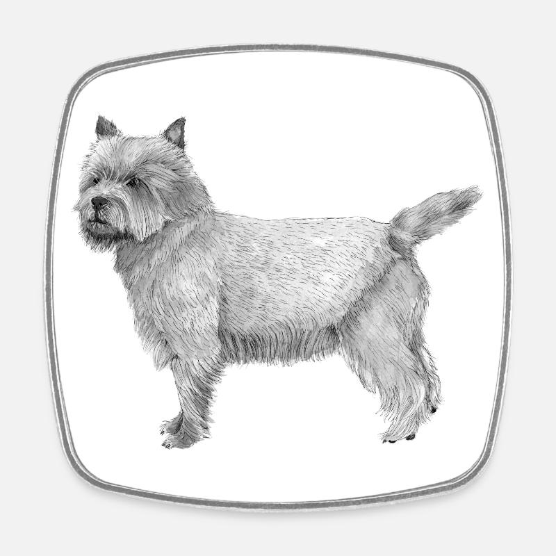 Cairn Terrier - Magnet carré - blanc