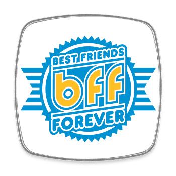 Best Friends Forever (Emblem) - Square fridge magnet - white - Front