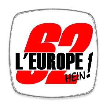 Lens en Europe - Magnet carré - blanc - Devant