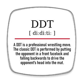 DDT - spelling and description - Viereckiger Kühlschrankmagnet - Weiß - Vorne