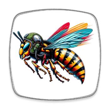 Pilots Hornet - Square fridge magnet - white - Front