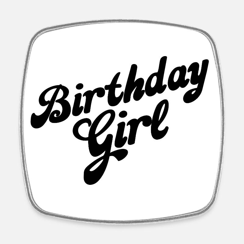 Birthday Day - Square fridge magnet - white