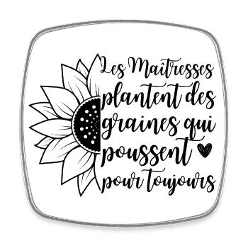 Les maîtresses plantent des graines cadeau - Magnet carré - blanc - Devant