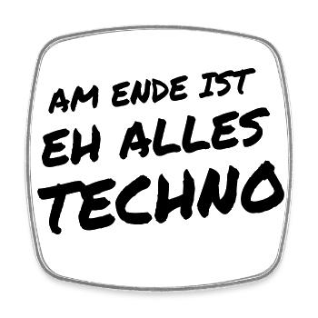 Techno - Feeling - Viereckiger Kühlschrankmagnet - Weiß - Vorne