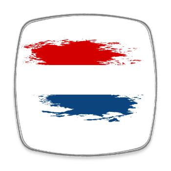 Holland flag used design - Square fridge magnet - white - Front