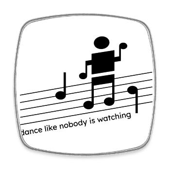 Dance like nobody is watching - Viereckiger Kühlschrankmagnet - Weiß - Vorne
