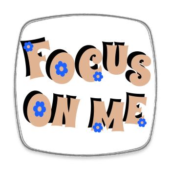 Focus on Me - Viereckiger Kühlschrankmagnet - Weiß - Vorne